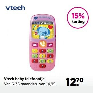 Aanbiedingen Vtech baby telefoontje - Vtech - Geldig van 22/11/2016 tot 19/12/2016 bij Babypark