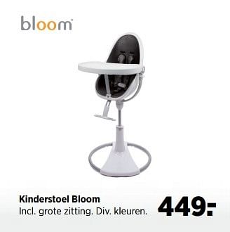 Aanbiedingen Kinderstoel bloom incl. grote zitting - Bloom - Geldig van 22/11/2016 tot 19/12/2016 bij Babypark