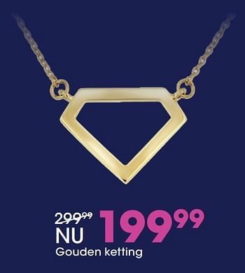 Aanbiedingen Gouden ketting - Huismerk - Lucardi - Geldig van 21/11/2016 tot 31/12/2016 bij Lucardi