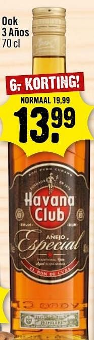 Aanbiedingen Havana club especial - Havana club - Geldig van 27/11/2016 tot 03/12/2016 bij Dirk III