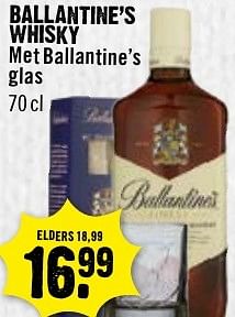Aanbiedingen Ballantine`s whisky - Ballantine's - Geldig van 27/11/2016 tot 03/12/2016 bij Dirk III