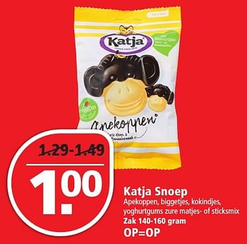 Aanbiedingen Katja snoep - Katja - Geldig van 27/11/2016 tot 03/12/2016 bij Plus