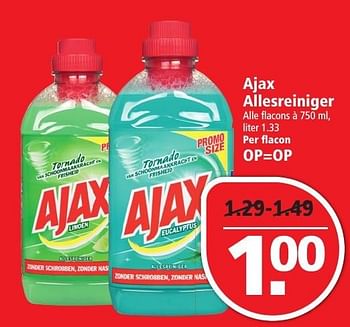 Aanbiedingen Ajax allesreiniger - Ajax - Geldig van 27/11/2016 tot 03/12/2016 bij Plus