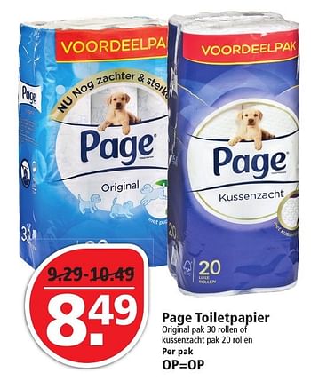 Aanbiedingen Page toiletpapier - Page - Geldig van 27/11/2016 tot 03/12/2016 bij Plus