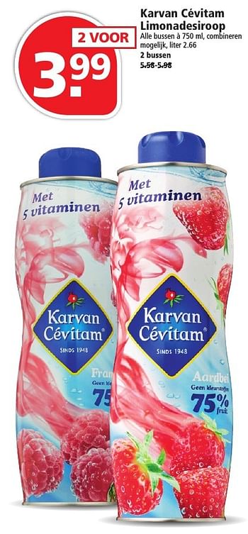 Aanbiedingen Karvan cévitam limonadesiroop - Karvan Cévitam - Geldig van 27/11/2016 tot 03/12/2016 bij Plus