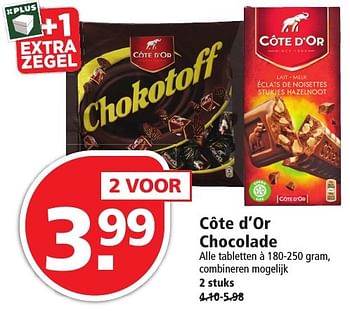 Aanbiedingen Côte d`or chocolade - Cote D'Or - Geldig van 27/11/2016 tot 03/12/2016 bij Plus