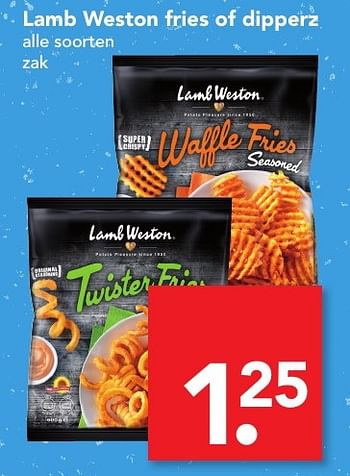 Aanbiedingen Lamb weston fries of dipperz - Lambweston - Geldig van 27/11/2016 tot 03/12/2016 bij Deen Supermarkten