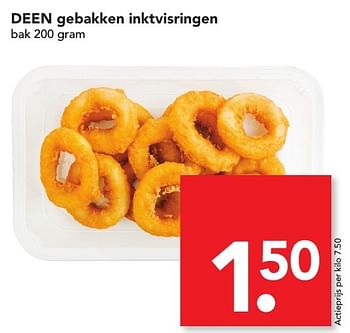 Aanbiedingen Deen gebakken inktvisringen - Huismerk deen supermarkt - Geldig van 27/11/2016 tot 03/12/2016 bij Deen Supermarkten