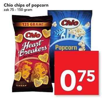 Aanbiedingen Chio chips of popcorn - Chio - Geldig van 27/11/2016 tot 03/12/2016 bij Deen Supermarkten