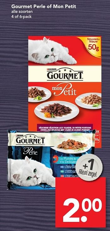 Aanbiedingen Gourmet perle of mon petit - Purina - Geldig van 27/11/2016 tot 03/12/2016 bij Deen Supermarkten