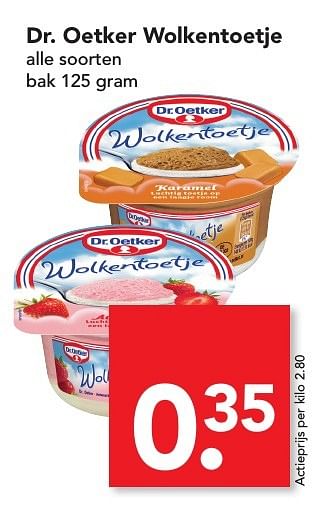 Aanbiedingen Dr. oetker wolkentoetje - Dr. Oetker - Geldig van 27/11/2016 tot 03/12/2016 bij Deen Supermarkten