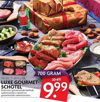 Aanbiedingen Luxe gourmetschotel - Proef', t verschil - Geldig van 27/11/2016 tot 03/12/2016 bij Deka Markt