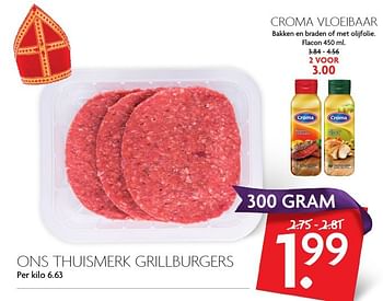 Aanbiedingen Ons thuismerk grillburgers - Huismerk - Deka Markt - Geldig van 27/11/2016 tot 03/12/2016 bij Deka Markt