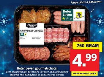 Aanbiedingen Beter leven gourmetschotel - Delicieux - Geldig van 28/11/2016 tot 04/12/2016 bij Lidl