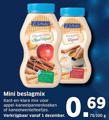 Aanbiedingen Mini beslagmix - Belbake - Geldig van 28/11/2016 tot 04/12/2016 bij Lidl