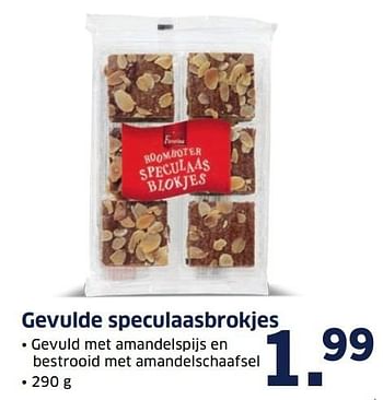 Aanbiedingen Gevulde speculaasbrokjes - Favorina - Geldig van 28/11/2016 tot 04/12/2016 bij Lidl