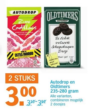 Aanbiedingen Autodrop en oldtimers - Autodrop - Geldig van 27/11/2016 tot 04/12/2016 bij Albert Heijn