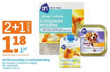 Aanbiedingen Ah dierenvoeding en kattenbakvulling - Huismerk - Albert Heijn - Geldig van 27/11/2016 tot 04/12/2016 bij Albert Heijn