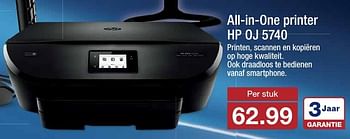 Aanbiedingen All-in-one printer hp oj 5740 - HP - Geldig van 30/11/2016 tot 03/12/2016 bij Aldi