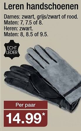 Aanbiedingen Leren handschoenen - Huismerk - Aldi - Geldig van 30/11/2016 tot 03/12/2016 bij Aldi