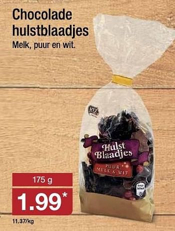 Aanbiedingen Chocolade hulstblaadjes - Huismerk - Aldi - Geldig van 30/11/2016 tot 03/12/2016 bij Aldi