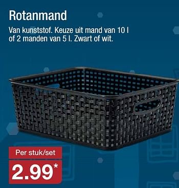Aanbiedingen Rotanmand - Huismerk - Aldi - Geldig van 30/11/2016 tot 03/12/2016 bij Aldi