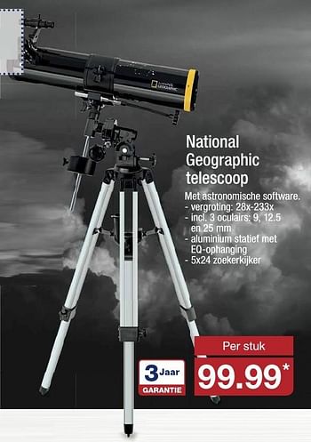 Aanbiedingen National geographic telescoop - National Geographic - Geldig van 30/11/2016 tot 03/12/2016 bij Aldi