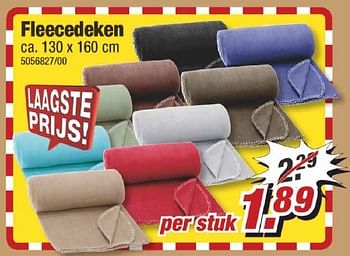 Aanbiedingen Fleecedeken - Huismerk - Poco - Geldig van 28/11/2016 tot 04/12/2016 bij Poco