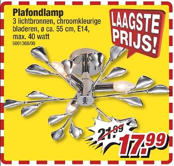 Aanbiedingen Plafondlamp - Huismerk - Poco - Geldig van 28/11/2016 tot 04/12/2016 bij Poco