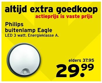 Aanbiedingen Philips buitenlamp eagle - Philips - Geldig van 28/11/2016 tot 04/12/2016 bij Gamma