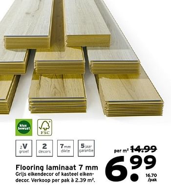 Aanbiedingen Flooring laminaat 7 mm - Huismerk - Gamma - Geldig van 28/11/2016 tot 04/12/2016 bij Gamma