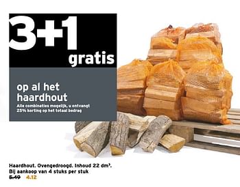 Aanbiedingen Haardhout. ovengedroogd - Huismerk - Gamma - Geldig van 28/11/2016 tot 04/12/2016 bij Gamma