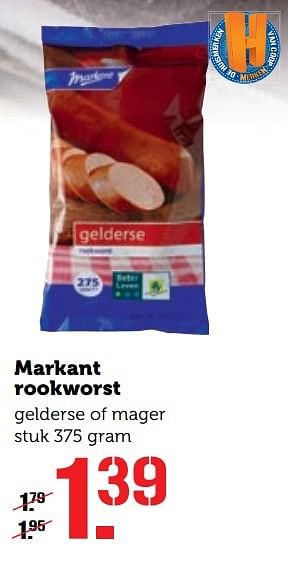 Aanbiedingen Markant rookworst - Markant - Geldig van 28/11/2016 tot 04/12/2016 bij Coop