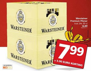 Aanbiedingen Warsteiner premium pilsner - Warsteiner - Geldig van 28/11/2016 tot 04/12/2016 bij Jan Linders