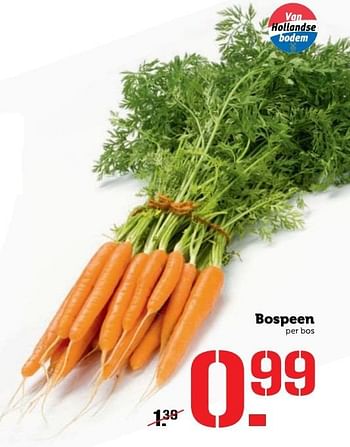 Aanbiedingen Bospeen - Huismerk - Coop - Geldig van 28/11/2016 tot 04/12/2016 bij Coop