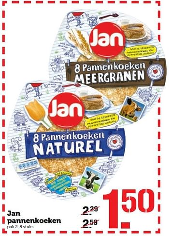 Aanbiedingen Jan pannenkoeken - Jan - Geldig van 28/11/2016 tot 04/12/2016 bij Coop