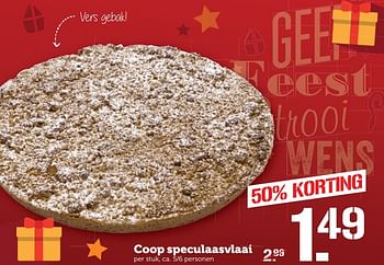Aanbiedingen Coop speculaasvlaai - Huismerk - Coop - Geldig van 28/11/2016 tot 04/12/2016 bij Coop