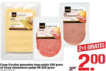 Aanbiedingen Coop goudse gesneden kaas pakje of coop vleeswaren pakje - Huismerk - Coop - Geldig van 28/11/2016 tot 04/12/2016 bij Coop