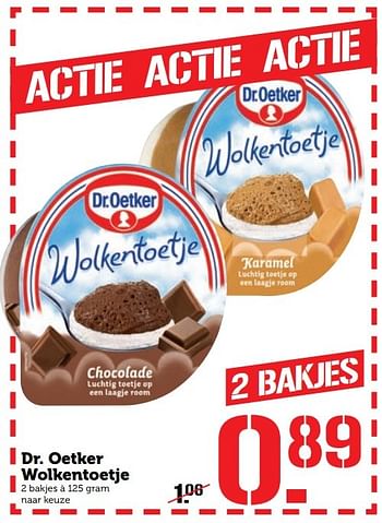 Aanbiedingen Dr. oetker wolkentoetje - Dr. Oetker - Geldig van 28/11/2016 tot 04/12/2016 bij Coop