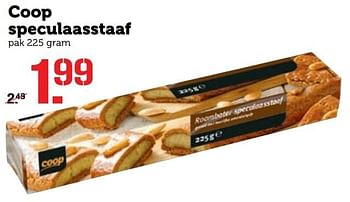 Aanbiedingen Coop speculaasstaaf - Huismerk - Coop - Geldig van 28/11/2016 tot 04/12/2016 bij Coop