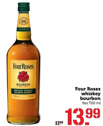 Aanbiedingen Four roses whiskey bourbon - Four Roses - Geldig van 28/11/2016 tot 04/12/2016 bij Coop