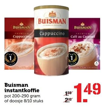 Aanbiedingen Buisman instantkoffie - Buisman - Geldig van 28/11/2016 tot 04/12/2016 bij Coop