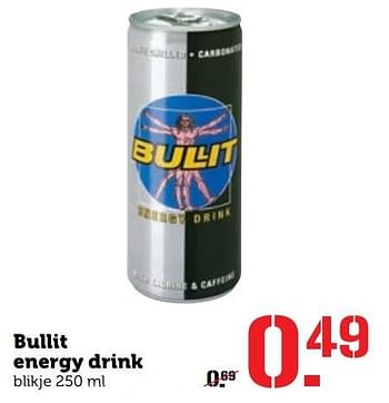 Aanbiedingen Bullit energy drink - Bullit - Geldig van 28/11/2016 tot 04/12/2016 bij Coop