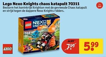 Aanbiedingen Lego nexo knights chaos katapult 70311 - Lego - Geldig van 29/11/2016 tot 04/12/2016 bij Kruidvat