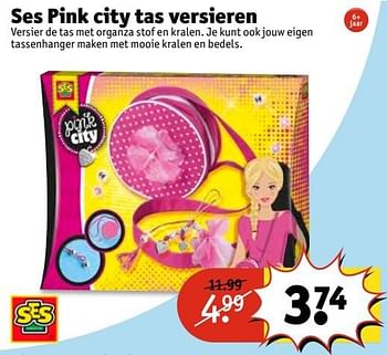Aanbiedingen Ses pink city tas versieren - SES - Geldig van 29/11/2016 tot 04/12/2016 bij Kruidvat