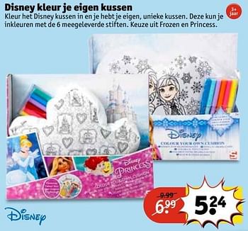 Aanbiedingen Disney kleur je eigen kussen - Disney - Geldig van 29/11/2016 tot 04/12/2016 bij Kruidvat
