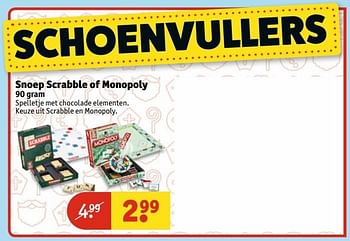 Aanbiedingen Snoep scrabble of monopoly - Huismerk - Kruidvat - Geldig van 29/11/2016 tot 04/12/2016 bij Kruidvat