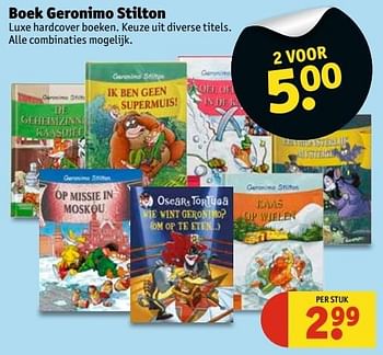 Aanbiedingen Boek geronimo stilton - Huismerk - Kruidvat - Geldig van 29/11/2016 tot 04/12/2016 bij Kruidvat