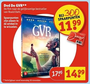 Aanbiedingen Dvd de gvr - Huismerk - Kruidvat - Geldig van 29/11/2016 tot 04/12/2016 bij Kruidvat