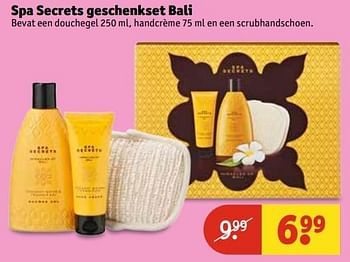 Aanbiedingen Spa secrets geschenkset bali - Spa Secrets - Geldig van 29/11/2016 tot 04/12/2016 bij Kruidvat